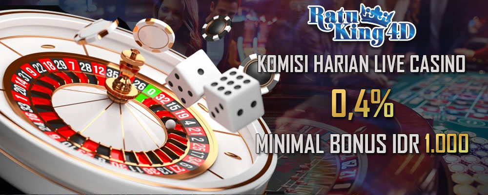 Komisi Harian Live Casino 0,4%
